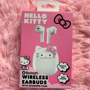Brand new Hello Kitty bluetooth earbuds headphones wireless in pink and white